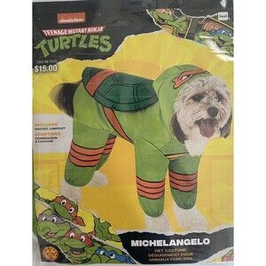 NWT Nickelodeon Teenage Mutant Ninja Turtles Michelangelo Dog Pet Costume SMALL